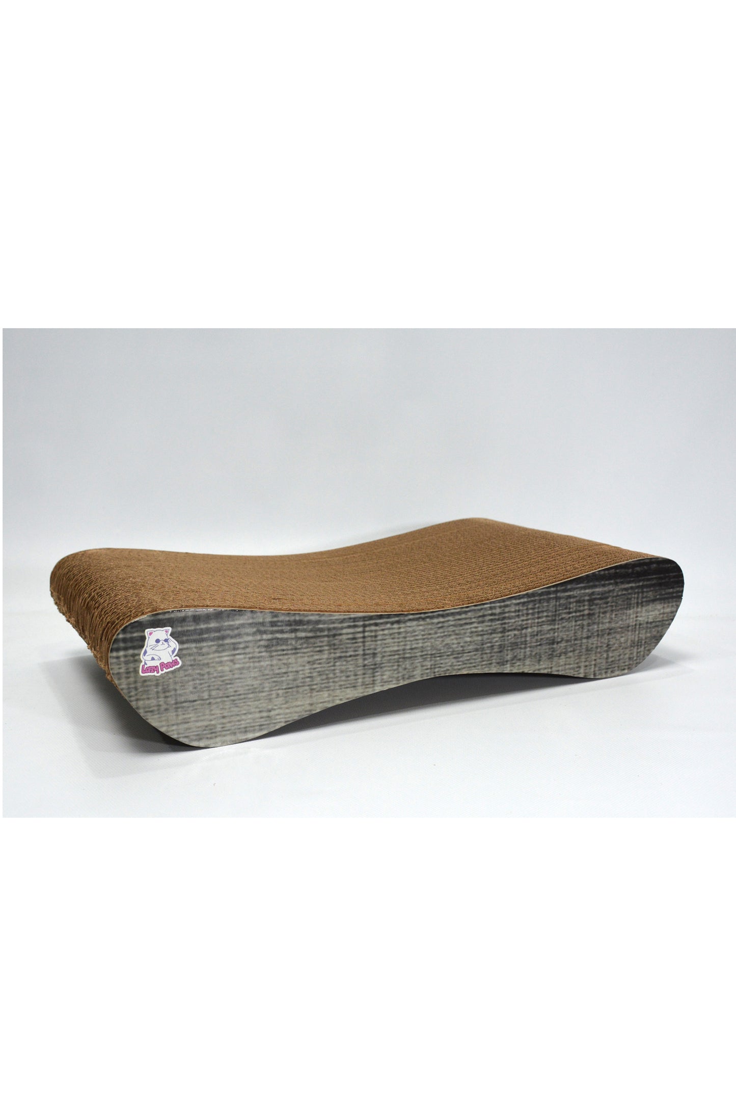 Dekoratif Karton Kedi Tırmalama Kanepesi- Small (43x24x8,5 cm) Antrasit Desen