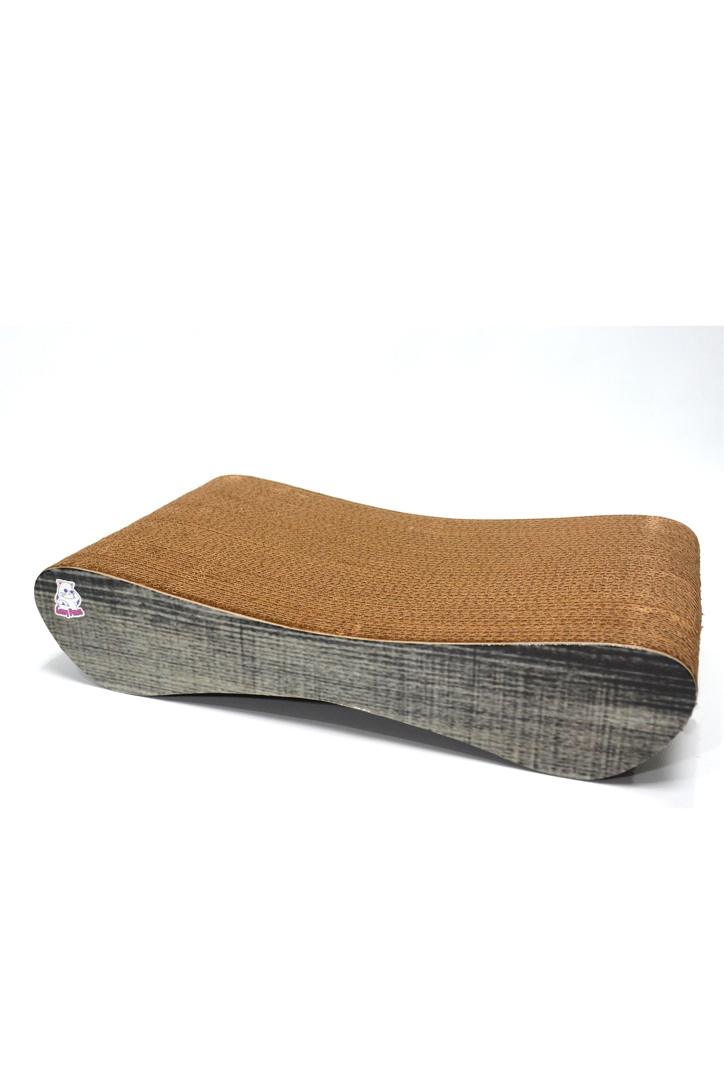 Dekoratif Karton Kedi Tırmalama Kanepesi- Small (43x24x8,5 cm) Antrasit Desen
