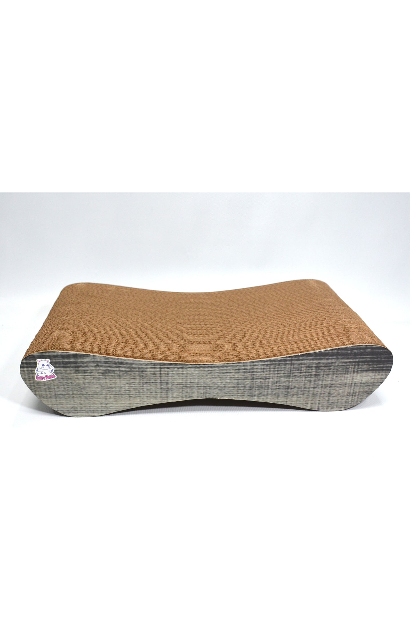 Dekoratif Karton Kedi Tırmalama Kanepesi- Small (43x24x8,5 cm) Antrasit Desen