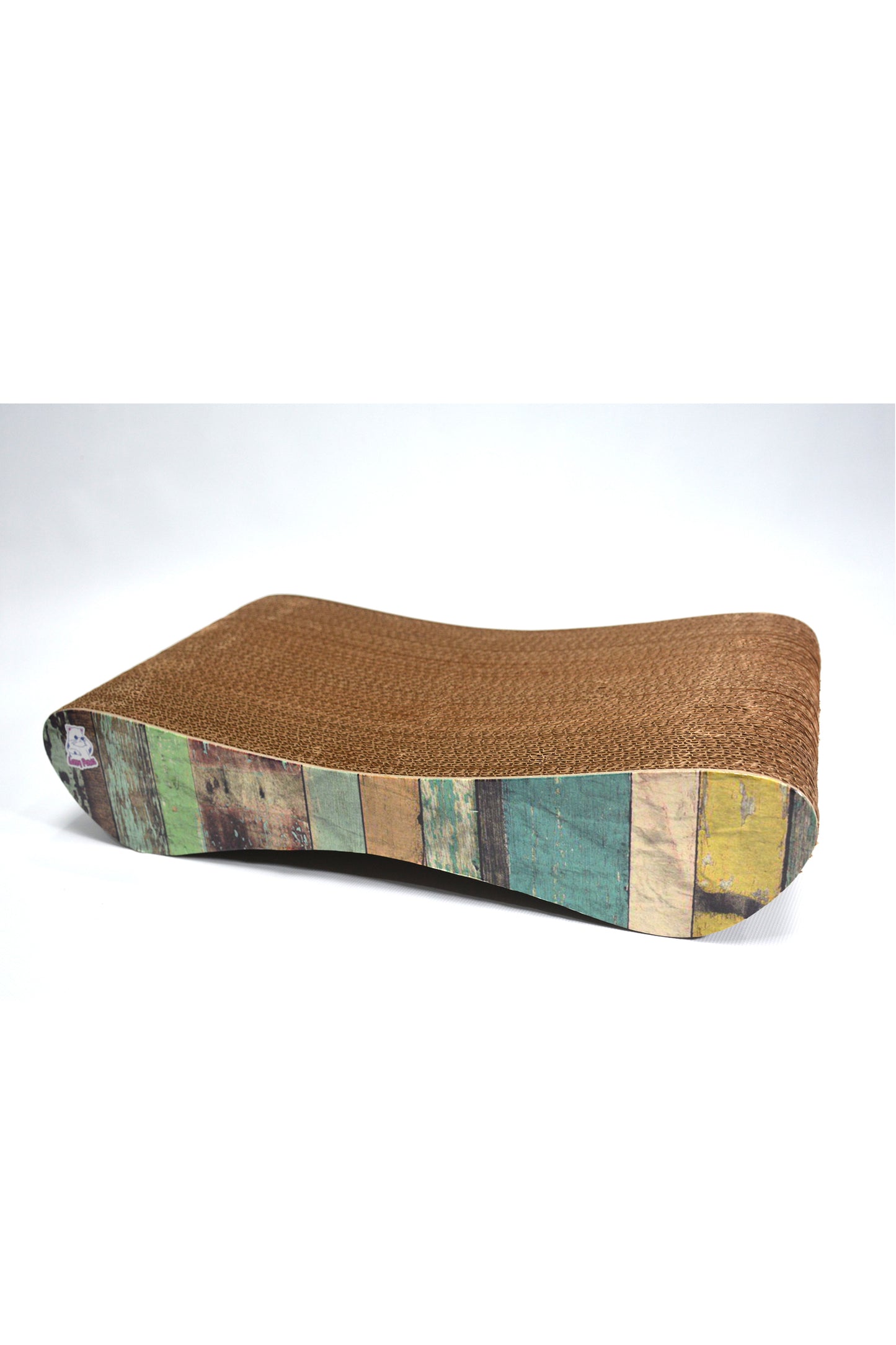 Dekoratif Karton Kedi Tırmalama Kanepesi- Small (43x24x8,5 cm) Çizgili Desen