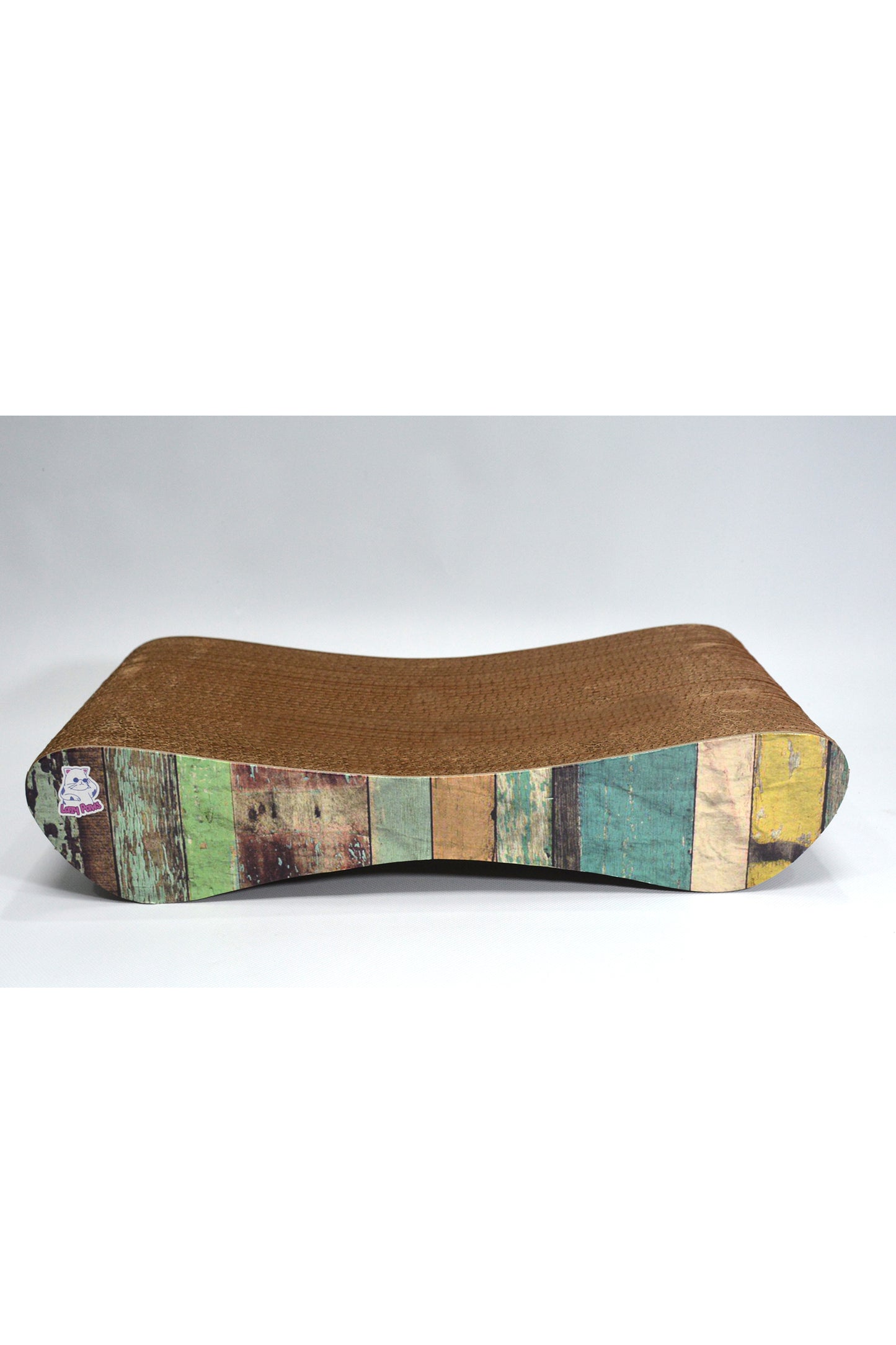 Dekoratif Karton Kedi Tırmalama Kanepesi- Small (43x24x8,5 cm) Çizgili Desen
