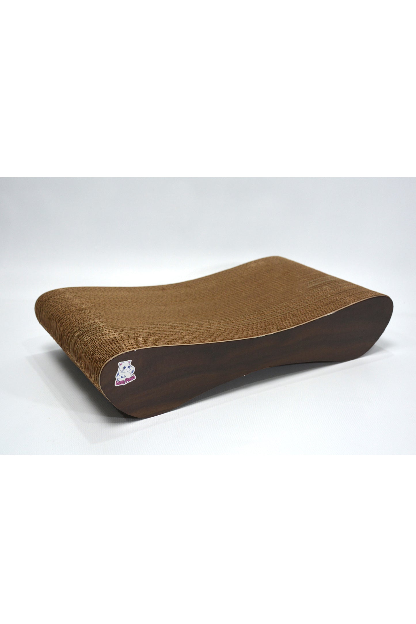 Dekoratif Karton Kedi Tırmalama Kanepesi- Small (43x24x8,5 cm) Kahverengi