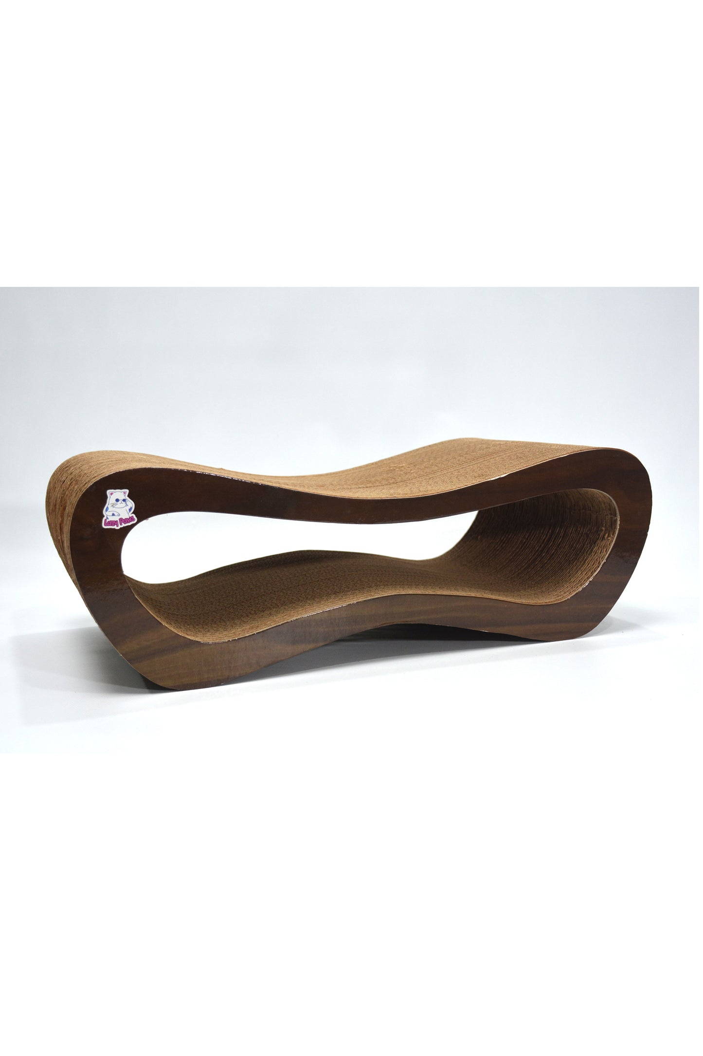 Dekoratif Karton Kedi Tırmalama Kanepesi- Medium (51x24x17 cm) Kahverengi