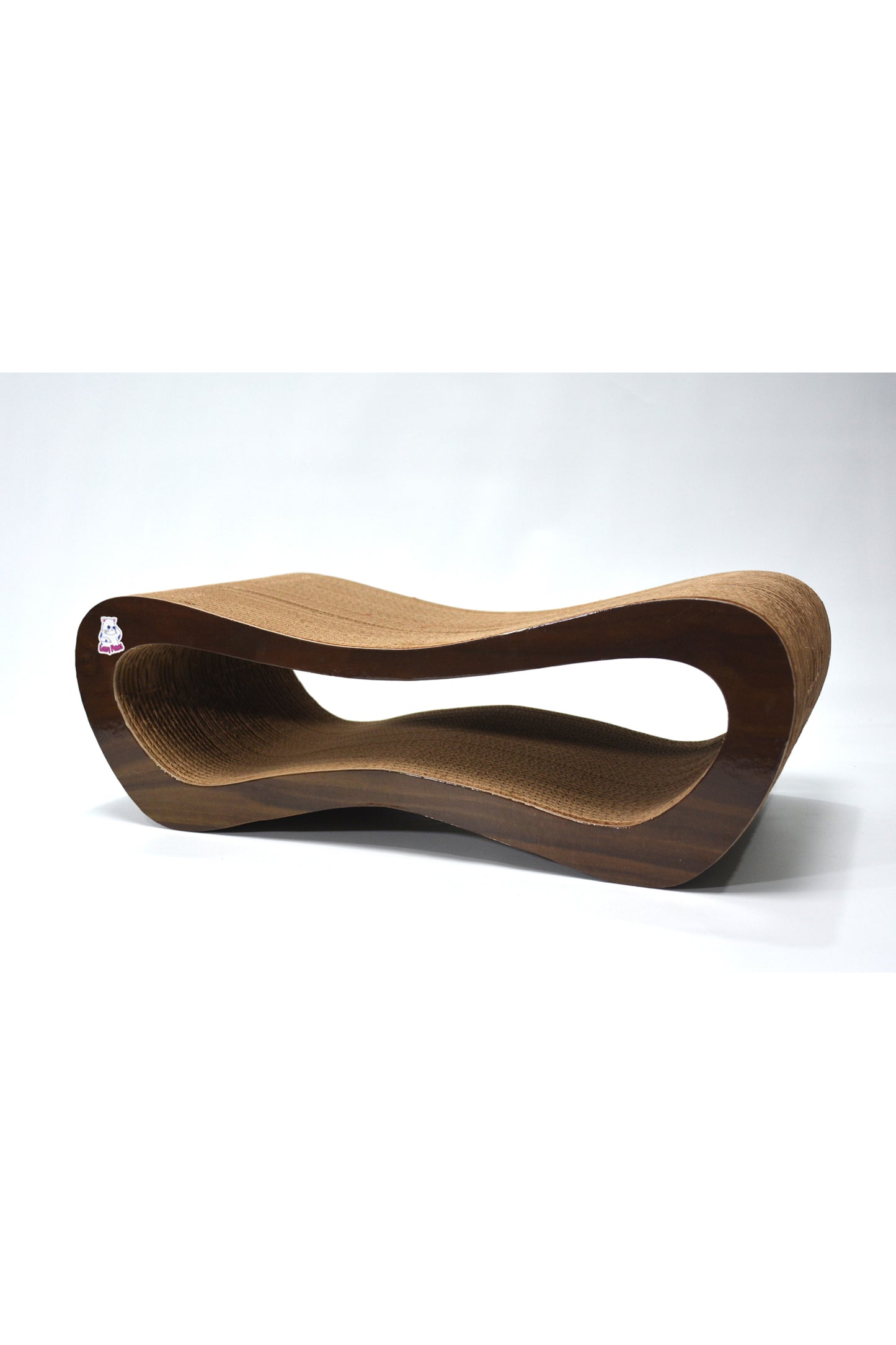 Dekoratif Karton Kedi Tırmalama Kanepesi- Medium (51x24x17 cm) Kahverengi