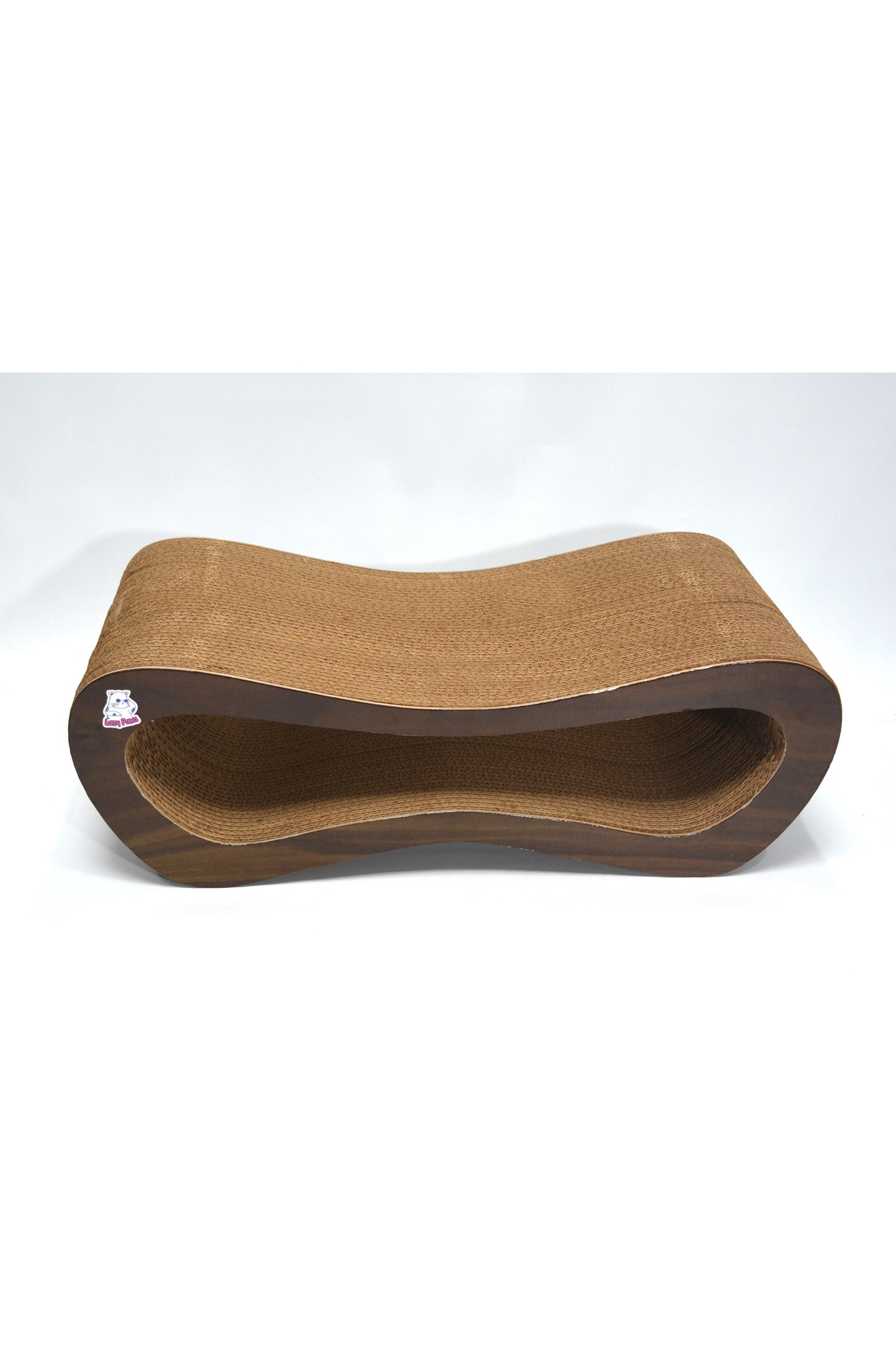 Dekoratif Karton Kedi Tırmalama Kanepesi- Medium (51x24x17 cm) Kahverengi