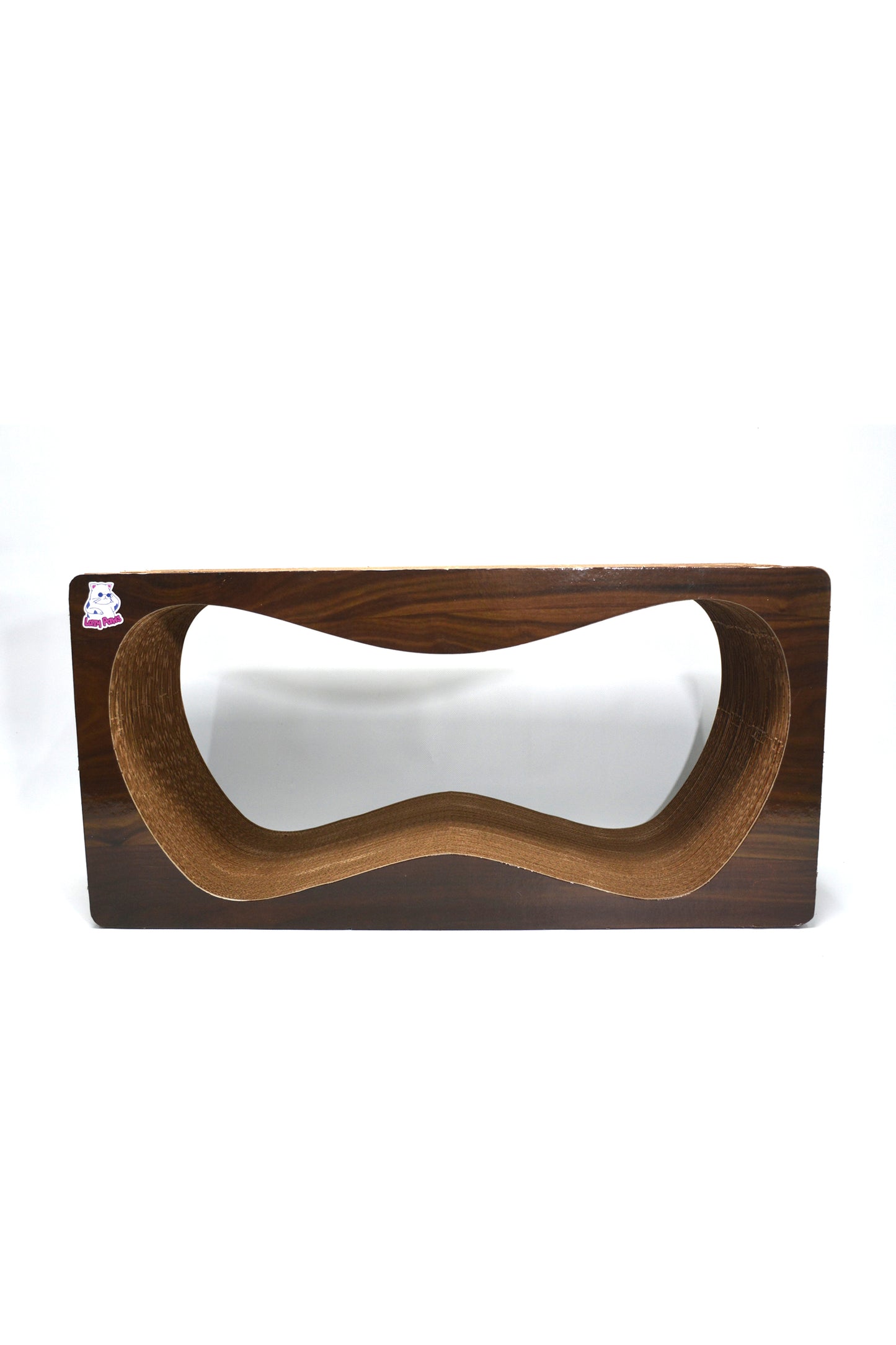 Dekoratif Karton Kedi Tırmalama Kanepesi- Xlarge (68x24x33 cm) Kahverengi