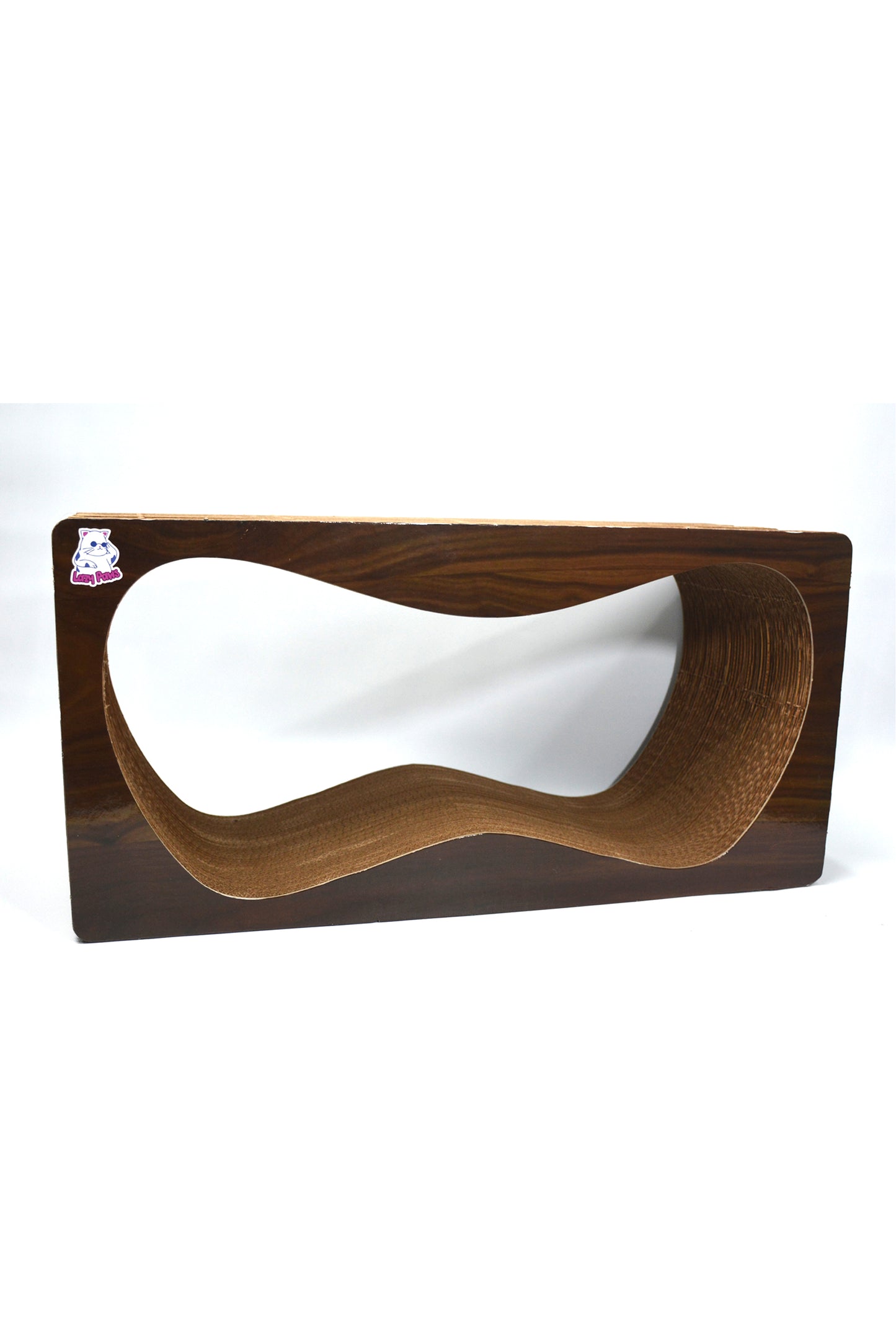 Dekoratif Karton Kedi Tırmalama Kanepesi- Xlarge (68x24x33 cm) Kahverengi