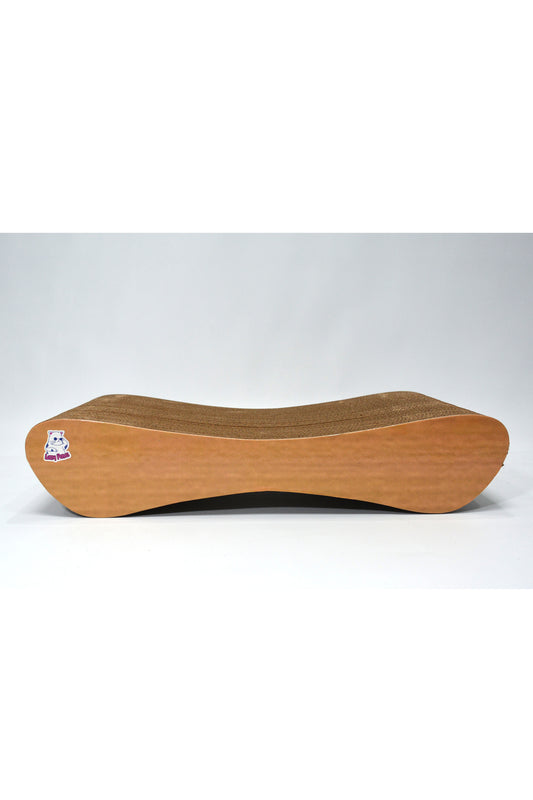 Dekoratif Karton Kedi Tırmalama Kanepesi- Small (43x24x8,5 cm) Ahşap Desen