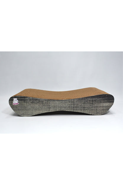 Dekoratif Karton Kedi Tırmalama Kanepesi- Small (43x24x8,5 cm) Antrasit Desen