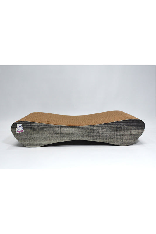 Dekoratif Karton Kedi Tırmalama Kanepesi- Small (43x24x8,5 cm) Antrasit Desen