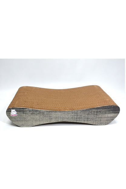 Dekoratif Karton Kedi Tırmalama Kanepesi- Small (43x24x8,5 cm) Antrasit Desen