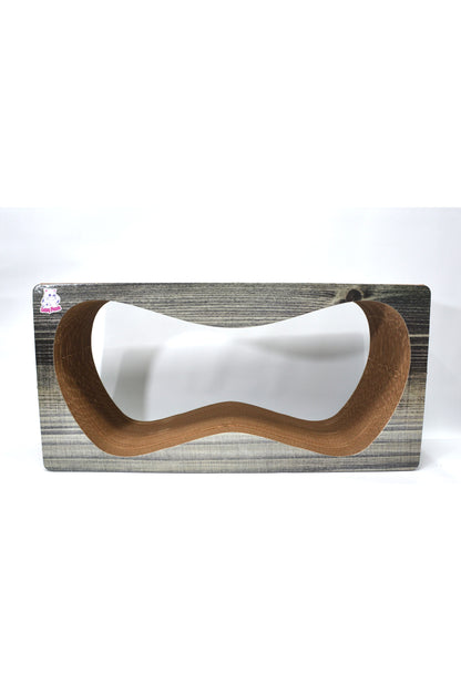 Dekoratif Karton Kedi Tırmalama Kanepesi- Xlarge (68x24x33 cm) Antrasit Desen