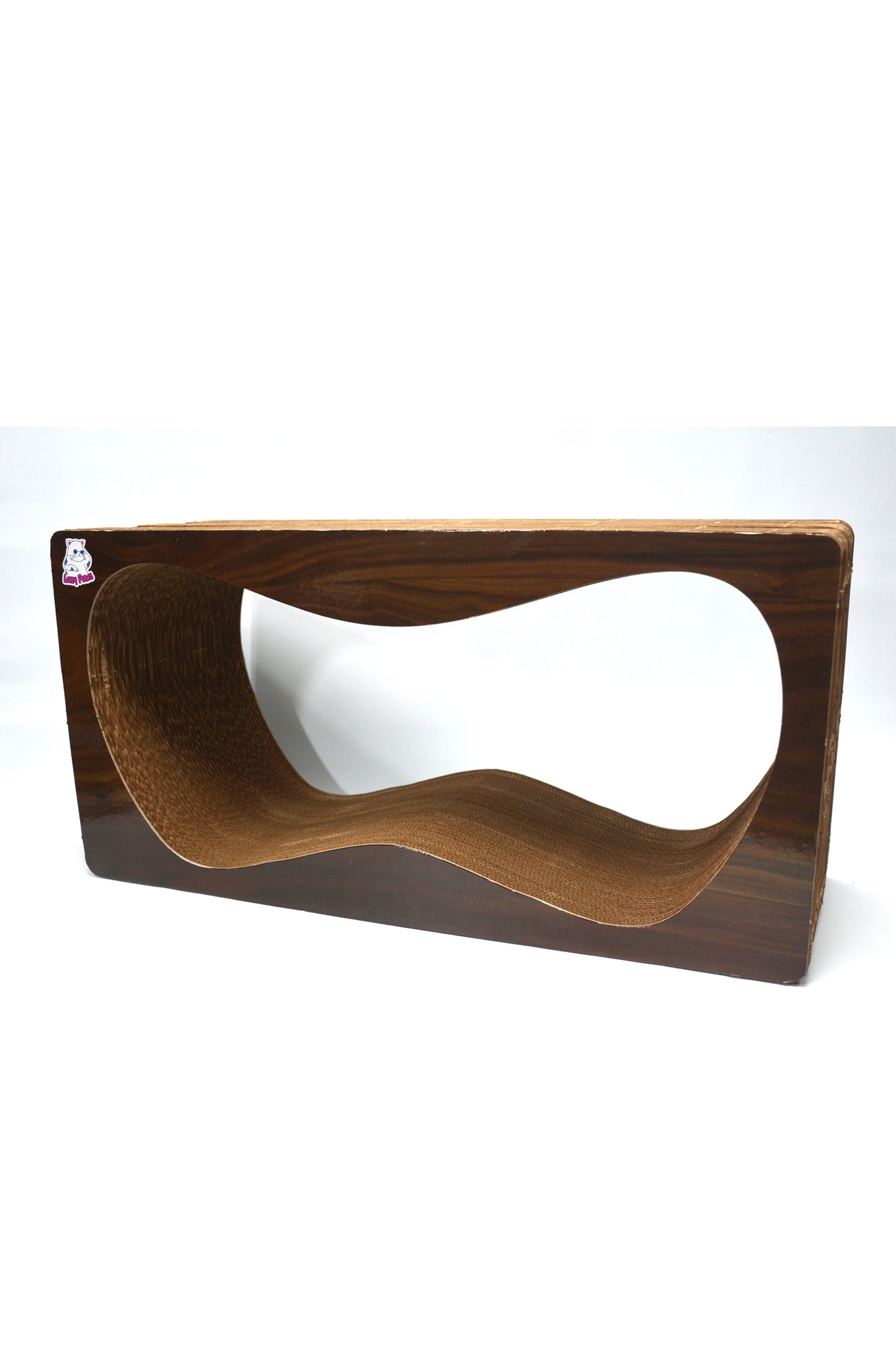 Dekoratif Karton Kedi Tırmalama Kanepesi- Xlarge (68x24x33 cm) Kahverengi